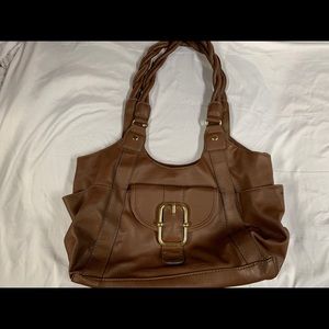 Brown Faux Leather Purse